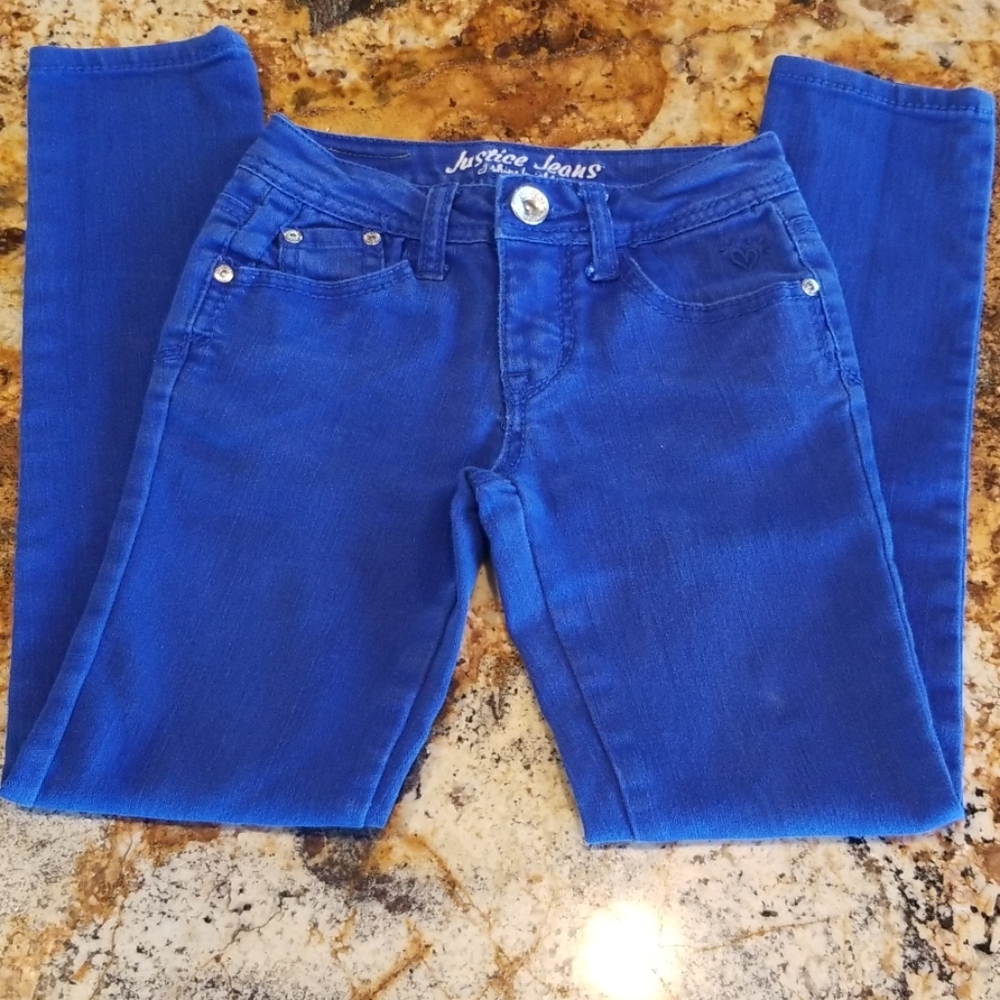 Justice Blue 10S Girls Skinny Jeans